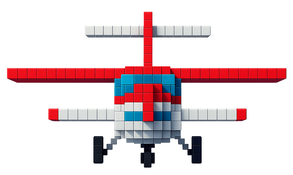 Voxel biplane from Dodge Air